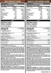 Mutant Mass Muscle Mass Gainer Supplement Facts